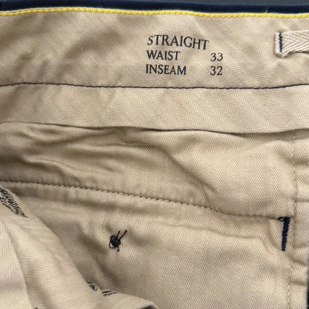 Banana Republic Rapid Movement Chino Pants Men 33x30 Blue Straight Fit Stretch